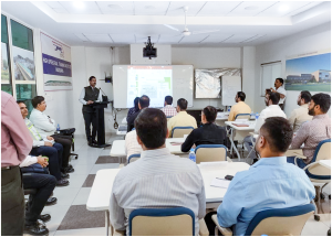 Shri Vivek Kumar Gupta, MD/NHSRCL interacted with trainees at the HSRTI on 19th February 2025, emphasising the power of continuous learning and the importance of on-site interactions in resolving issues