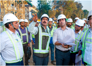 Shri Vivek Kumar Gupta, MD/NHSRCL visited various construction sites in Vadodara and Anand on February 19, 2025