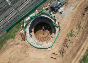 Sinso Pile Work in Progress at Bharuch District, October 2023