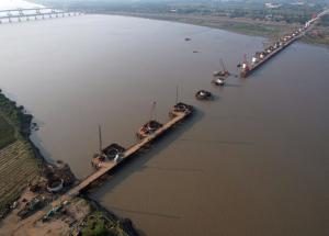 Well Foundation Work at Narmada River, Bharuch District, February 2024