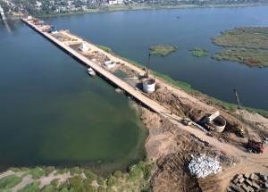 Well Foundation Work at Tapi River, Surat District, February 2024