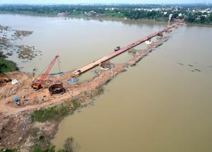 Well Foundation Work at Tapi River, Surat District, October 2023
