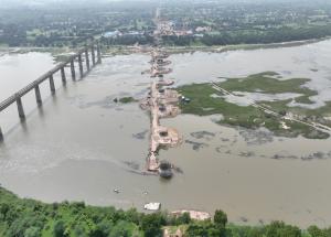 Well Foundation work at Mahi River, Anand District, August 2023