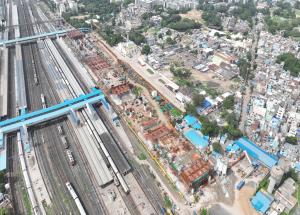 Work in Progress at Ahmedabad Bullet Train Station, August 2023