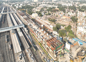 Work in Progress at Ahmedabad Bullet Train Station, November 2023