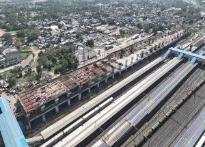 Work in Progress at Ahmedabad Bullet Train Station, October 2023