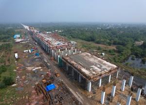 Work in Progress at Bilimora Bullet Train Station, Navsari District, December 2023
