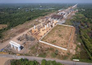 Work in Progress at Bilimora Bullet Train Station, Navsari District, November 2023