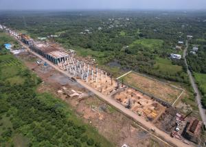 Work in Progress at Bilimora Bullet Train Station, Navsari District, October 2023