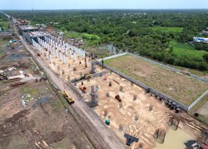 Work in Progress at Bilimora Bullet Train Station, Navsari District, September 2023