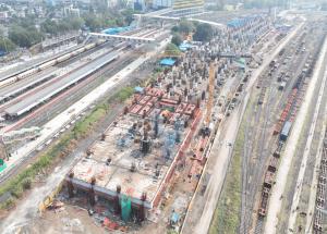 Work in Progress at Sabarmati Bullet Train Station, December 2023