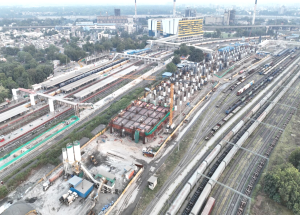 Work in Progress at Sabarmati Bullet Train Station, November 2023