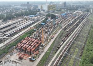 Work in Progress at Sabarmati Bullet Train Station, October 2023