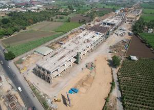Work in Progress at Surat Bullet Train Station, Surat District, June 2023