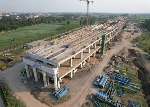 Work in Progress at Bilimora Bullet Train Station, Navsari District, November 2023