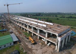 Work in Progress at Surat Bullet Train Station, Surat District, October 2023