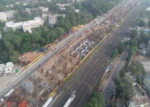 Work in Progress at Vadodara Bullet Train Station, Vadodara District, December 2023