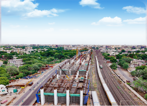Work in Progress at Vadodara Bullet Train Station_July 2024