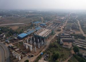 Work in Progress at Vapi Bullet Train Station, Valsad District, December 2023