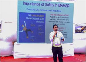 Shri Pramod Sharma, DirectorWorks along with PCPMVadodara and other senior officials from NHSRCL, led a Safety Workshop on 28.03.2025 at Vadodara