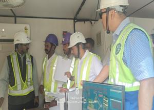 Shri Vivek Kumar Gupta, MD/NHSRCL, along with senior officials inspected the ongoing construction works of Mumbai Bullet Train station site on 3rd April 2025