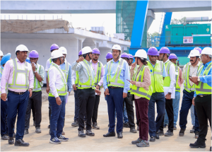 Shri Vivek Kumar Gupta, Managing Director/NHSRCL visited key construction sites of Mumbai-Ahmedabad Bullet Train project in Surat on 22 May 2025