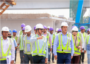 Shri Vivek Kumar Gupta, Managing Director/NHSRCL visited key construction sites of Mumbai-Ahmedabad Bullet Train project in Surat on 22 May 2025
