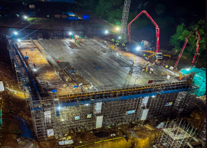 Slab casting started for Virar Bullet Train Station