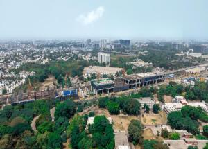 Work is in progress at Vadodara Bullet Train station