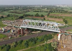 100 m long ‘Make in India’ steel bridge launched over DFCC tracks for Mumbai-Ahmedabad Bullet Train Project