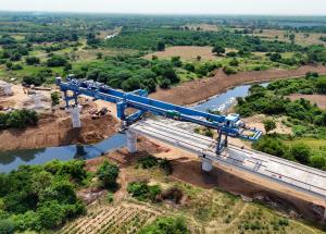 Bullet Train alignment transversing Vishwamitri River in Vadodara, Gujarat