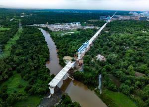 Completion of River Bridge on Darotha River for Mumbai Ahmedabad Bullet Train Project