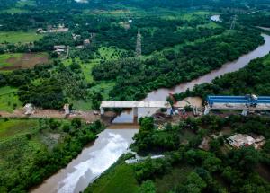 Completion of River Bridge on Darotha River for Mumbai Ahmedabad Bullet Train Project