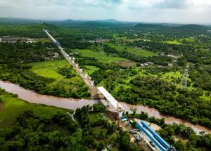 Completion of River Bridge on Darotha River for Mumbai Ahmedabad Bullet Train Project
