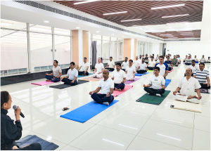 On International Yoga Day 2025, NHSRCL employees across various offices came together to celebrate the timeless practice of yoga