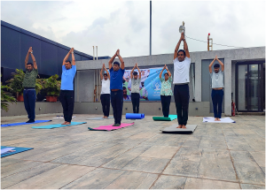 On International Yoga Day 2025, NHSRCL employees across various offices came together to celebrate the timeless practice of yoga