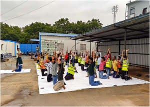 On International Yoga Day 2025, NHSRCL employees across various offices came together to celebrate the timeless practice of yoga