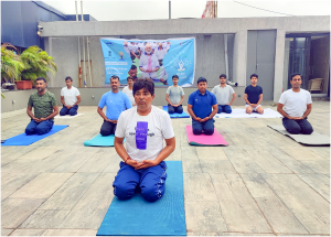 On International Yoga Day 2025, NHSRCL employees across various offices came together to celebrate the timeless practice of yoga