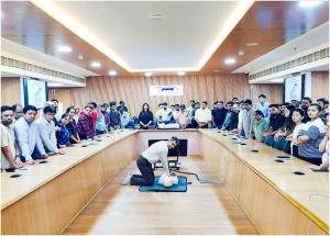 A CPR training session on Compression-Only Life Support (COLS) was conducted at Ahmedabad office equipping employees with vital life-saving skills to respond confidently in emergency situations