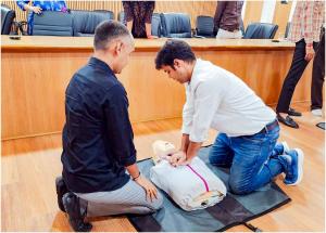 A CPR training session on Compression-Only Life Support (COLS) was conducted at Ahmedabad office equipping employees with vital life-saving skills to respond confidently in emergency situations