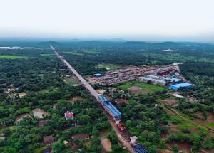 Multiple launching gantries in action in Valsad district for Mumbai-Ahmedabad Bullet Train project