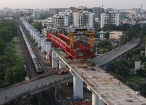 Completion of Bridge over Girdhar Nagar Flyover in Ahmedabad District for Mumbai-Ahmedabad Bullet Train Project
