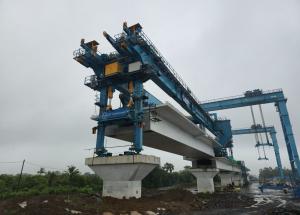First Full Span Box Girder Launched Through Full Span Launching Gantry in Maharashtra for Mumbai-Ahmedabad Bullet Train Corridor