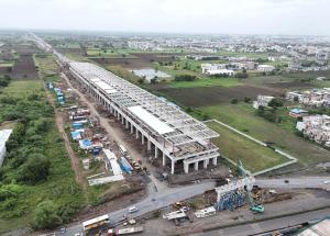 Under-construction Bharuch Bullet Train station for Mumbai-Ahmedabad Bullet Train corridor