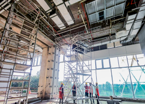 Work in progress at Surat Bullet Train station