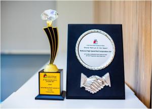 NHSRCL receives the Excellence Award (Gold) in the Corporate Films category at 15th PRCI Excellence Awards 2025 at the 19th Global Communication Conclave 2025, held on 26th–27th September in Goa