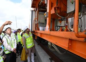 Shri Ashwini Vaishnaw, Hon’ble Minister of Railways along with Shri Nakano Hiromasa, Minister of Land, Infrastructure, Transport and Tourism (MLIT) of Japan visited key sites of Mumbai–Ahmedabad Bullet Train project on 3rd October 2025 in Surat & Mumbai