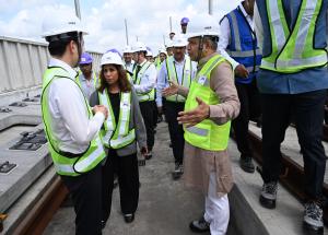Shri Ashwini Vaishnaw, Hon’ble Minister of Railways along with Shri Nakano Hiromasa, Minister of Land, Infrastructure, Transport and Tourism (MLIT) of Japan visited key sites of Mumbai–Ahmedabad Bullet Train project on 3rd October 2025 in Surat & Mumbai