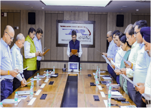 Shri Anjum Pervez, MD/NHSRCL, administered the vigilance pledge to officials at corporate office on the occasion of Vigilance Awareness Week 2025