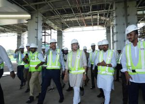 Shri Ashwini Vaishnaw, Minister of Railways visits Bilimora Bullet Train station for Mumbai-Ahmedabad Bullet Train Project